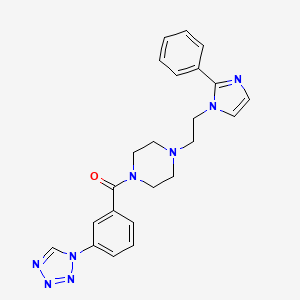 (3-(1H-tetrazol-1-yl)phenyl)(4-(2-(2-phenyl-1H-imidazol-1-yl)ethyl)piperazin-1-yl)methanone
