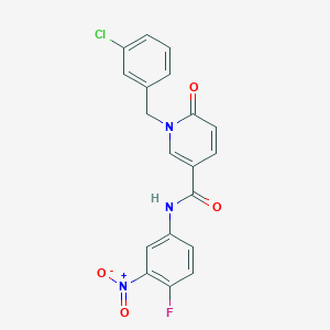1-[(3-chlorophenyl)methyl]-N-(4-fluoro-3-nitrophenyl)-6-oxopyridine-3-carboxamide