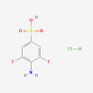 4-Amino-3,5-difluorobenzenesulfonic acid;hydrochloride