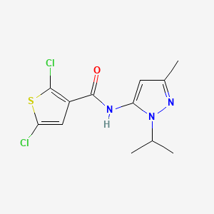 2,5-dichloro-N-(1-isopropyl-3-methyl-1H-pyrazol-5-yl)thiophene-3-carboxamide