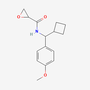 molecular formula C15H19NO3 B2431282 N-[Cyclobutyl-(4-methoxyphenyl)methyl]oxirane-2-carboxamide CAS No. 2411220-71-6