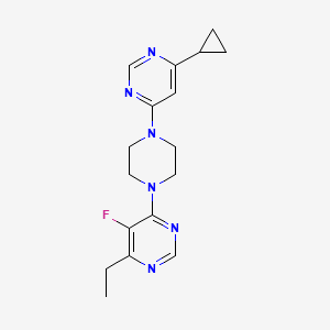 4-[4-(6-Cyclopropylpyrimidin-4-yl)piperazin-1-yl]-6-ethyl-5-fluoropyrimidine