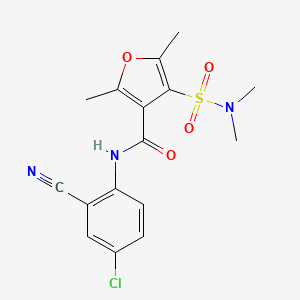 molecular formula C16H16ClN3O4S B2431290 N-(4-chloro-2-cyanophenyl)-4-(dimethylsulfamoyl)-2,5-dimethylfuran-3-carboxamide CAS No. 1207016-76-9