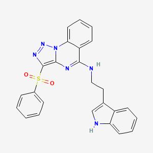 molecular formula C25H20N6O2S B2431291 N-[2-(1H-indol-3-yl)ethyl]-3-(phenylsulfonyl)[1,2,3]triazolo[1,5-a]quinazolin-5-amine CAS No. 1001844-17-2