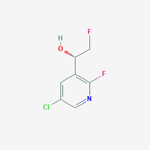 molecular formula C7H6ClF2NO B2431306 (1S)-1-(5-Chloro-2-fluoropyridin-3-yl)-2-fluoroethanol CAS No. 2416218-01-2