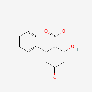 molecular formula C14H14O4 B2431322 Methyl 4-hydroxy-2-oxo-6-phenylcyclohex-3-ene-1-carboxylate CAS No. 151777-66-1