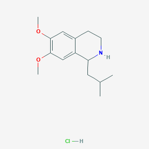 molecular formula C15H24ClNO2 B2431331 6,7-Dimethoxy-1-(2-methylpropyl)-1,2,3,4-tetrahydroisoquinoline hydrochloride CAS No. 855691-00-8