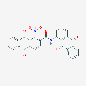 molecular formula C29H14N2O7 B2431339 N-(9,10-dioxo-9,10-dihydroanthracen-1-yl)-1-nitro-9,10-dioxo-9,10-dihydroanthracene-2-carboxamide CAS No. 6758-76-5