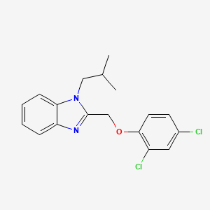 B2431348 2-((2,4-dichlorophenoxy)methyl)-1-isobutyl-1H-benzo[d]imidazole CAS No. 381201-07-6