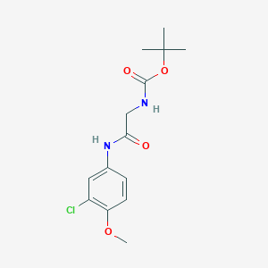 molecular formula C14H19ClN2O4 B2431351 N-(tert-butoxycarbonyl)-N1-(3-chloro-4-methoxyphenyl)glycinamide CAS No. 1387675-20-8