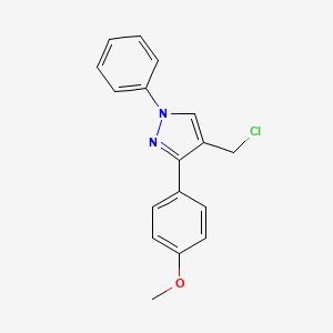 molecular formula C17H15ClN2O B2431361 4-(chloromethyl)-3-(4-methoxyphenyl)-1-phenyl-1H-pyrazole CAS No. 873312-85-7