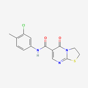 molecular formula C14H12ClN3O2S B2431399 N-(3-chloro-4-methylphenyl)-5-oxo-3,5-dihydro-2H-thiazolo[3,2-a]pyrimidine-6-carboxamide CAS No. 443329-74-6