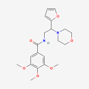 molecular formula C20H26N2O6 B2431419 N-(2-(furan-2-yl)-2-morpholinoethyl)-3,4,5-trimethoxybenzamide CAS No. 877630-86-9