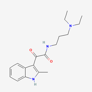 molecular formula C18H25N3O2 B2431445 N-[3-(diethylamino)propyl]-2-(2-methyl-1H-indol-3-yl)-2-oxoacetamide CAS No. 852368-76-4