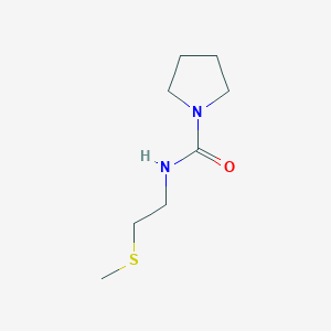 molecular formula C8H16N2OS B2431461 N-[2-(methylsulfanyl)ethyl]pyrrolidine-1-carboxamide CAS No. 1595579-30-8