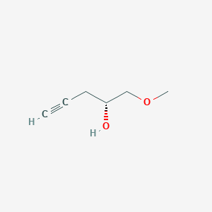 molecular formula C6H10O2 B2431466 (2R)-1-methoxypent-4-yn-2-ol CAS No. 2089246-31-9