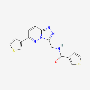 molecular formula C15H11N5OS2 B2431470 N-((6-(thiophen-3-yl)-[1,2,4]triazolo[4,3-b]pyridazin-3-yl)methyl)thiophene-3-carboxamide CAS No. 1903631-93-5
