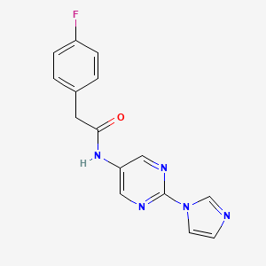 N-(2-(1H-imidazol-1-yl)pyrimidin-5-yl)-2-(4-fluorophenyl)acetamide
