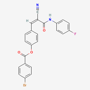 B2431472 [4-[(Z)-2-cyano-3-(4-fluoroanilino)-3-oxoprop-1-enyl]phenyl] 4-bromobenzoate CAS No. 380475-57-0