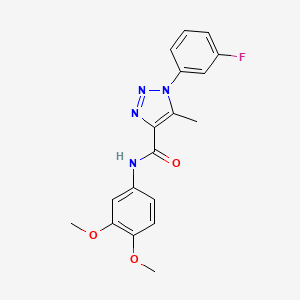 N-(3,4-dimethoxyphenyl)-1-(3-fluorophenyl)-5-methyl-1H-1,2,3-triazole-4-carboxamide