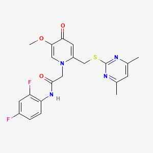 N-(2,4-difluorophenyl)-2-(2-(((4,6-dimethylpyrimidin-2-yl)thio)methyl)-5-methoxy-4-oxopyridin-1(4H)-yl)acetamide