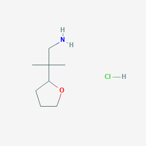 2-Methyl-2-(oxolan-2-yl)propan-1-amine hydrochloride