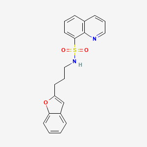 N-(3-(benzofuran-2-yl)propyl)quinoline-8-sulfonamide