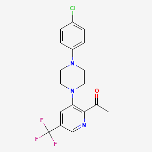 1-[3-[4-(4-Chlorophenyl)piperazino]-5-(trifluoromethyl)-2-pyridinyl]-1-ethanone