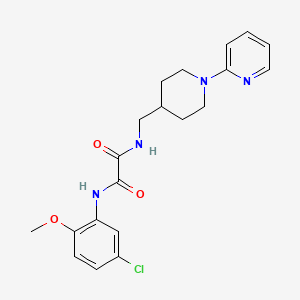 molecular formula C20H23ClN4O3 B2431524 N'-(5-chloro-2-methoxyphenyl)-N-{[1-(pyridin-2-yl)piperidin-4-yl]methyl}ethanediamide CAS No. 1235026-51-3