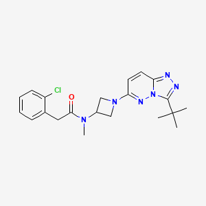 molecular formula C21H25ClN6O B2431527 N-(1-(3-(tert-butyl)-[1,2,4]triazolo[4,3-b]pyridazin-6-yl)azetidin-3-yl)-2-(2-chlorophenyl)-N-methylacetamide CAS No. 2310123-79-4