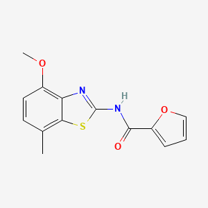 molecular formula C14H12N2O3S B2431544 N-(4-methoxy-7-methyl-1,3-benzothiazol-2-yl)furan-2-carboxamide CAS No. 862807-56-5