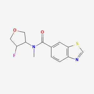 molecular formula C13H13FN2O2S B2431547 N-(4-fluorooxolan-3-yl)-N-methyl-1,3-benzothiazole-6-carboxamide CAS No. 2199520-89-1