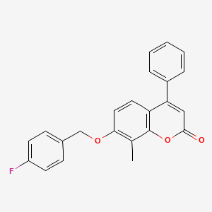 7-((4-fluorobenzyl)oxy)-8-methyl-4-phenyl-2H-chromen-2-one