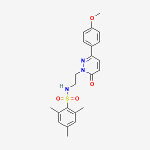 N-(2-(3-(4-methoxyphenyl)-6-oxopyridazin-1(6H)-yl)ethyl)-2,4,6-trimethylbenzenesulfonamide