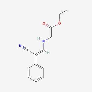 molecular formula C13H14N2O2 B2431568 Ethyl [(2-cyano-2-phenylvinyl)amino]acetate CAS No. 1164501-12-5