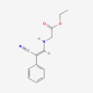 Ethyl [(2-cyano-2-phenylvinyl)amino]acetate
