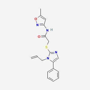 2-((1-allyl-5-phenyl-1H-imidazol-2-yl)thio)-N-(5-methylisoxazol-3-yl)acetamide