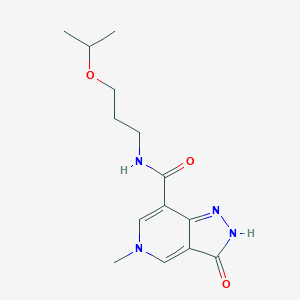 molecular formula C14H20N4O3 B2431580 N-(3-isopropoxypropyl)-5-methyl-3-oxo-3,5-dihydro-2H-pyrazolo[4,3-c]pyridine-7-carboxamide CAS No. 1203364-79-7