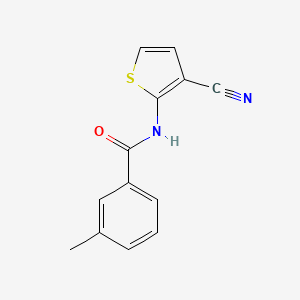 molecular formula C13H10N2OS B2431594 N-(3-cyanothiophen-2-yl)-3-methylbenzamide CAS No. 865545-70-6