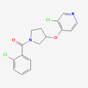 (2-Chlorophenyl)(3-((3-chloropyridin-4-yl)oxy)pyrrolidin-1-yl)methanone