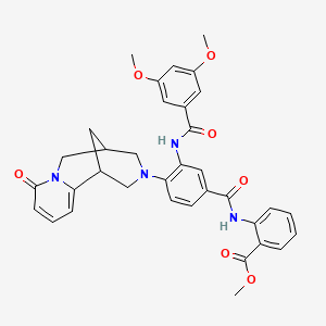 methyl 2-(3-(3,5-dimethoxybenzamido)-4-(8-oxo-5,6-dihydro-1H-1,5-methanopyrido[1,2-a][1,5]diazocin-3(2H,4H,8H)-yl)benzamido)benzoate