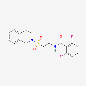 N-(2-((3,4-dihydroisoquinolin-2(1H)-yl)sulfonyl)ethyl)-2,6-difluorobenzamide