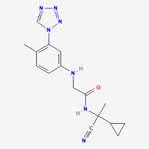 N-(1-cyano-1-cyclopropylethyl)-2-{[4-methyl-3-(1H-1,2,3,4-tetrazol-1-yl)phenyl]amino}acetamide