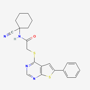 N-(1-cyanocyclohexyl)-2-(6-phenylthieno[2,3-d]pyrimidin-4-yl)sulfanylacetamide