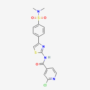 2-chloro-N-{4-[4-(dimethylsulfamoyl)phenyl]-1,3-thiazol-2-yl}pyridine-4-carboxamide