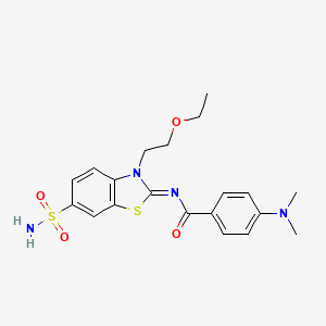 (Z)-4-(dimethylamino)-N-(3-(2-ethoxyethyl)-6-sulfamoylbenzo[d]thiazol-2(3H)-ylidene)benzamide