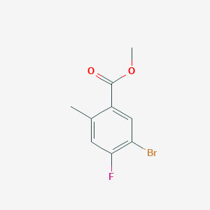 molecular formula C9H8BrFO2 B2431697 Methyl 5-bromo-4-fluoro-2-methylbenzoate CAS No. 1564624-36-7