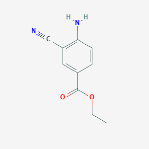 molecular formula C10H10N2O2 B2431708 Ethyl 4-amino-3-cyanobenzoate CAS No. 1260742-52-6