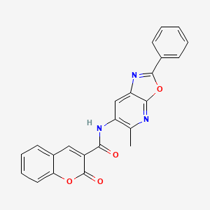 molecular formula C23H15N3O4 B2431712 N-(5-methyl-2-phenyloxazolo[5,4-b]pyridin-6-yl)-2-oxo-2H-chromene-3-carboxamide CAS No. 2034423-15-7