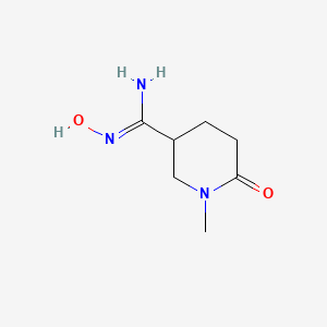 molecular formula C7H13N3O2 B2431716 N'-Hydroxy-1-methyl-6-oxopiperidine-3-carboximidamide CAS No. 1937280-01-7